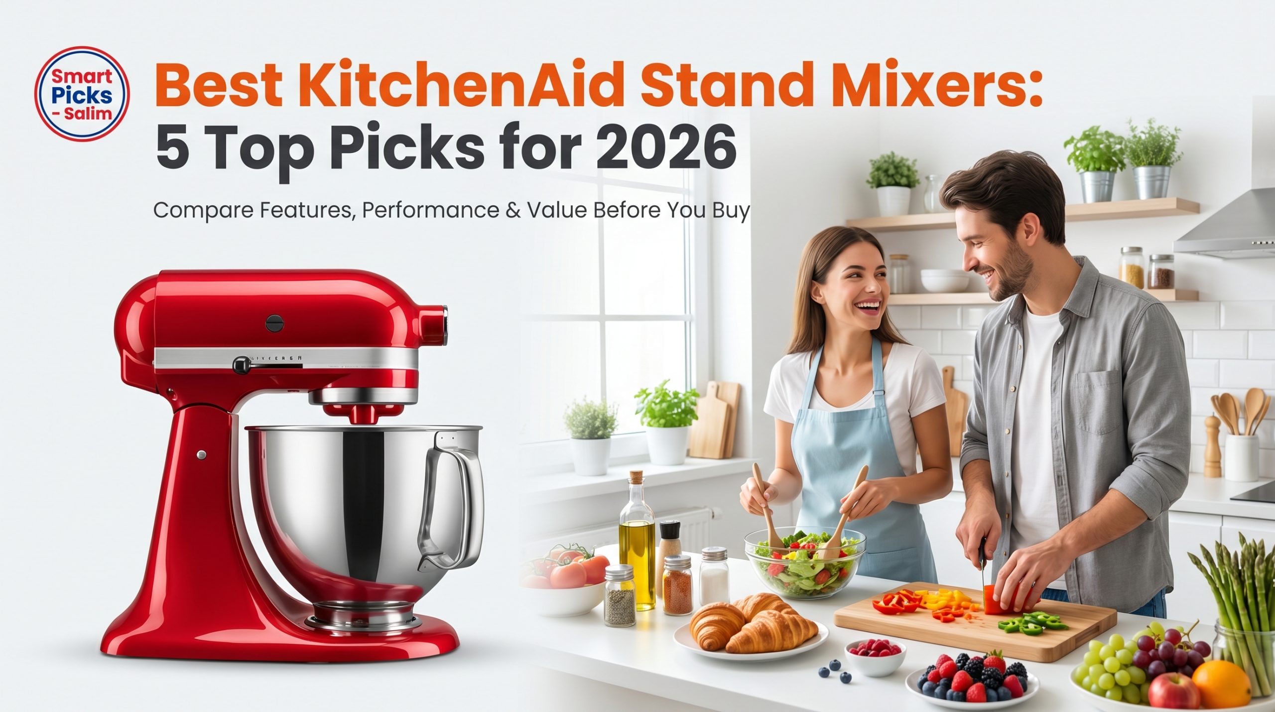 You are currently viewing 5 Best KitchenAid Stand Mixers for 2026: The Ultimate Buying Guide.KitchenAid stand mixer
