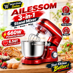 AILESSOM 3-in-1 Electric Stand Mixer (6.5QT, 660W)