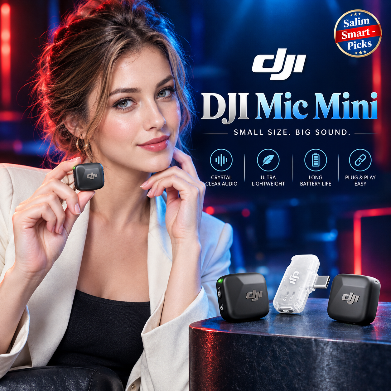 DJI Mic Mini compact wireless microphone for YouTube and vlogging